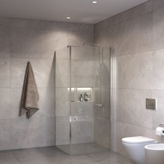 Douchecabine Sanivo Suno Helder Glas Met Chroom Profiel (Alle Maten)