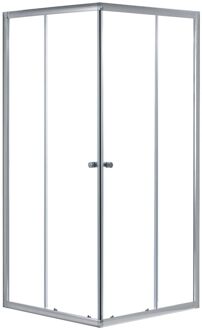 Douchecabine Sicilie - Hoekinstap - 90x90x190cm - Chroom