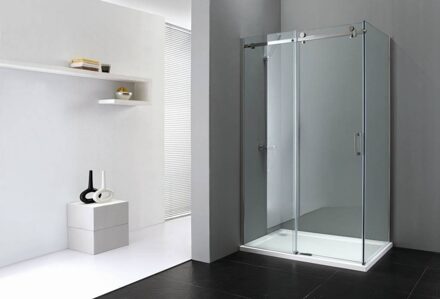 Douchecabine Vierkant 100X80X200 cm 8 mm Glas Met Anti-Kalk - Douchecabine Zonder Douchebak