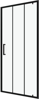 Douchedeur Factory 90 X 200cm - Zwart Profiel - 6 Mm Helder Glas