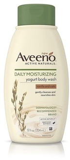 Douchegel Aveeno Daily Moisturising Yogurt Body Wash, Vanilla & Oat 300 ml