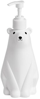 Douchegel Dispenser Met Ijsbeer, Shampoo Container,Lotion Doseren Fles, Vloeibare Opslag Fles Huishouden licht grijs