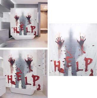 Douchegordijn Halloween Horror Polyester Fiber Bad Gordijnen Met Haken Badkamer Accessoire