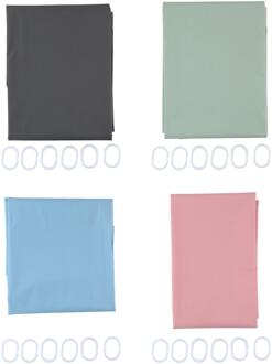 Douchegordijn met 12 ringen 180x180cm Multikleur