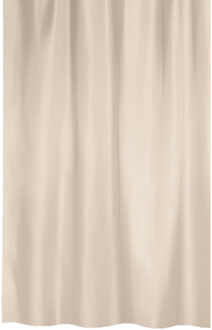 Douchegordijn met ringen - beige - gerecycled polyester - 180 x 200 cm - wasbaarA A  - Douchegordijnen