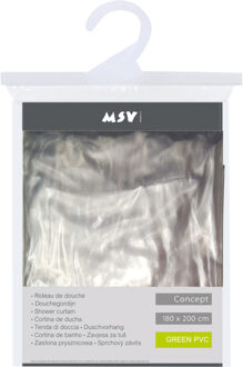 Douchegordijn met ringen - transparant - PVC - 180 x 200 cm - wasbaarA A  - Douchegordijnen