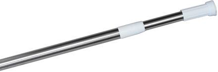 Douchegordijn stang - uitschuifbaar van 140 naar 260 cm -A aluminium - Eenvoudige montage - kliksysteem - Douchegord Grijs