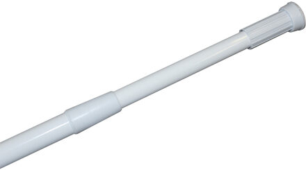 Douchegordijn stang - uitschuifbaar van 70 naar 120 cm -A‚A aluminium - Eenvoudige montage - kliksysteem - Douchegor Wit