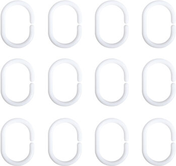 Douchegordijnringen 12 Stuks Wit