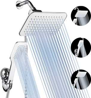 Douchekop Combo, Verstelbare Regendouche & Handheld Douchekop Combo Met Sterke Zuignap Houder