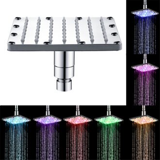 Douchekop Led Temperatuur Kleurrijke Head Home Badkamer 7 Kleuren Veranderende LED Douche Kraan Water Glow Light K712