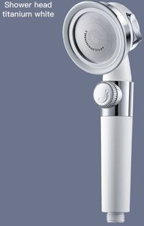 Douchekop Onder Druk Hoge Druk Waterbesparende Geperforeerde Gratis Beugel Slang Verstelbare Badkamer Douche Set Accessoires wit suit 1