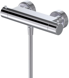 Douchekraan Hotbath Buddy 15cm Hartafstand Thermostatisch Opbouw Rond Glans Chroom 2 Greeps