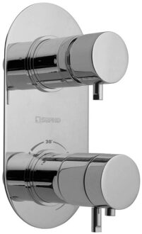 Douchekraan Inbouw Sapho Rhapsody Thermostatisch Afbouwdeel 2-weg Chroom (incl. inbouwdeel)