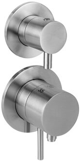 Douchekraan Sanimex Bellezza Bagno Inbouwthermostaat Afbouwdeel 2-weg Geborsteld RVS (incl. inbouwdeel)