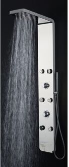 Douchepaneel Lacus Ustica 144x20x4,7 cm Glanzend Chroom