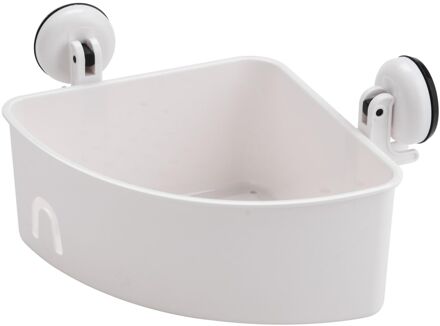 Doucherek Kunststof Driehoek Met Zuignappen Wit