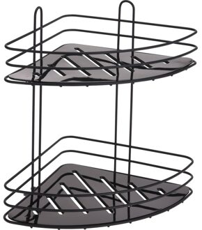 Doucherekje - zwart - hoekmodel - 20 x 20 x 23 cm