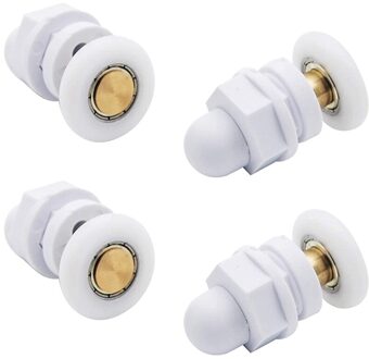 Doucheruimte Katrol 4Pcs Excentrieke Wiel Badkamer Sliding Glass Wiel Schuifdeur Opknoping Katrol Accessoires 23Mm Diameter