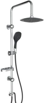 Doucheset DUSCHTRAUM chroomkleurig en zwart