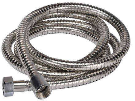Doucheslang - 200 cm - zilver RVS / PVC - universeel - badkamer douche accessoires