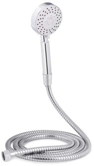 doucheslang en douchekop met 3 standen - 200 cm - universele aansluiting - zilver - Doucheslangen