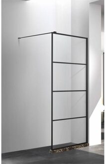 Douchewand Black Edition Geframed Zwart - Douchewand Black Edition 90x200 cm Geframed Zwart