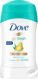 Dove Deodorant Stick Go Fresh Pear & Aloe Vera  0% Alcohol 48 uur Zweetbescherming - 6 st. Voordeelverpakking