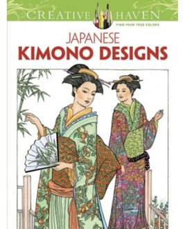 Dover Creative Haven Japanese Kimono Designs Coloring Book