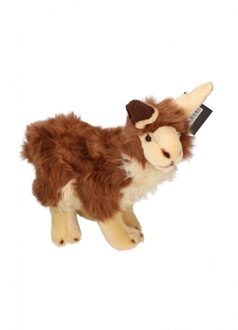 Dowman Soft Toys Pluche bruine lama knuffel 35 cm - Knuffel boederijdieren