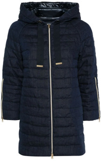 Down Jackets Herno , Blue , Dames - L,M,S,Xs