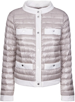 Down Jackets Herno , Gray , Dames - L,M