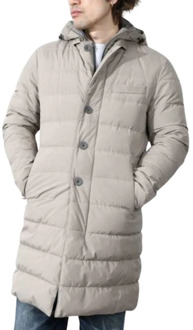 Down Jackets Herno , Gray , Heren - L