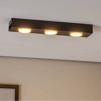 Downlight Ian in zwart, 3-lamps