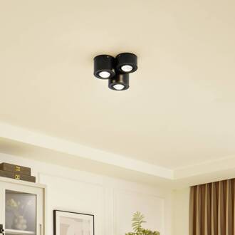Downlight Jyla, 3-lamps, matzwart, GX53 zwart mat