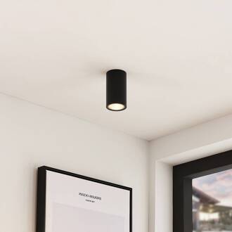 downlight Olivir, zwart, metaal, Ø 6cm, GU10, IP44