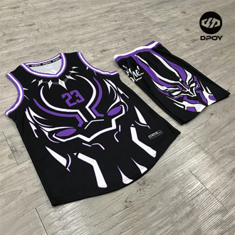 DPOY brand design MARVEL black panther wakanda forever basketball jersey suitable for team customized jersey for kids ladies men