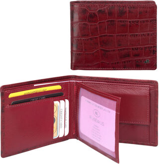 dR Amsterdam Croco 24559 Billfold - Red