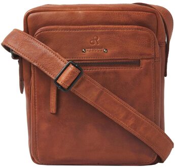 dR Amsterdam leren Schoudertas 932680 camel Bruin