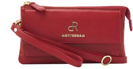dR Amsterdam Mint Shoulderbag/Clutch tango red Rood - H 20 x B 11 x D 4