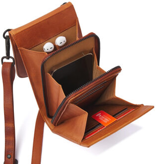 dR Amsterdam Schoudertas / portemonnee Camel - One size