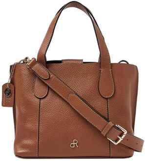 dR Amsterdam Vertex Hand / Shoulderbag mocha handtas dames Bruin - H 19 x B 24 x D 12 cm