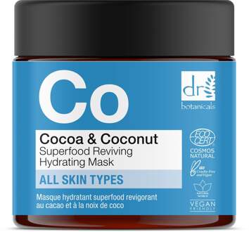 Dr Botanicals Cacao & Kokosnee Superfood Revitaliserend Hydratatie Masker 60ml x 2 Duo Pack - maat