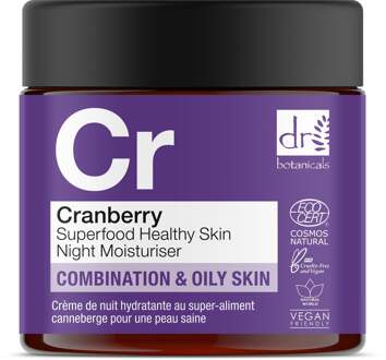 Dr Botanicals Cranberry Superfood Gezonde Huid Nachtmoisturizer 60ml x 2 Duo Pack - maat