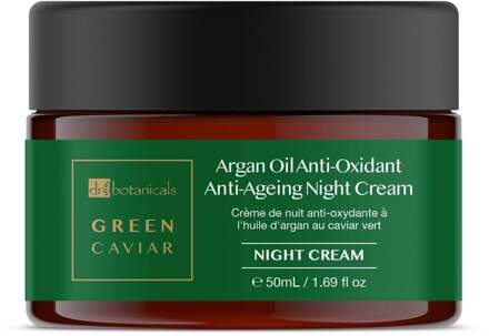 Dr Botanicals Groene Kaviaar & Arganolie Antioxidant Anti-Aging Nachtcrème 50ml x 2 Duo Pack - One Size