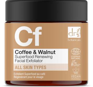 Dr Botanicals Koffie Superfood Vernieuwende Gezichtsexfoliant 60ml x 2 Duo Pack - One Size