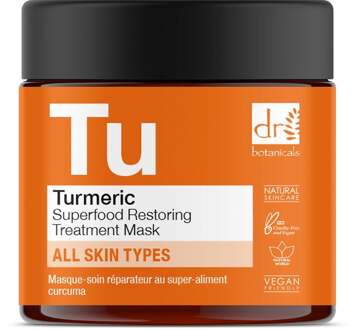 Dr Botanicals Kurkuma Superfood Herstellend Behandeling Masker 60ml x 2 Duo Pack - maat