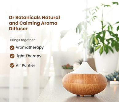 Dr Botanicals Natuurlijke & Rustgevende Houten Aroma Digitale Diffuser Helderdeksel - One Size
