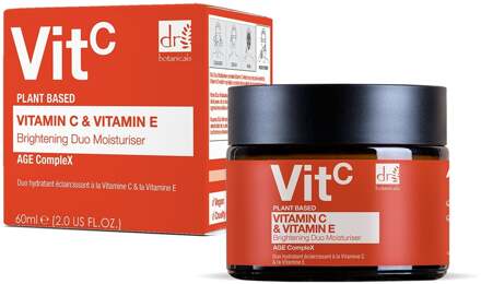 Dr Botanicals Vitamine C 1% & Vitamine E Verhelderende Duo Moisturiser 60ml x 2 Duo Verpakking - One Size