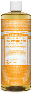 Dr. Bronner's Gel Citrus Orange 18-in-1 Pure-Castile Soap
